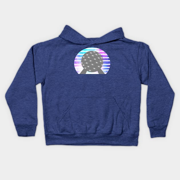 Spaceship Earth Nebula Sky Kids Hoodie by Polynesian Vibes